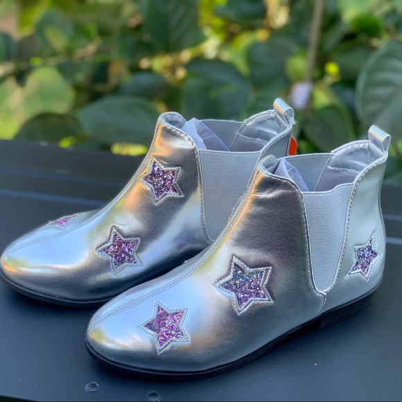 Wonder Nation Girls Starstruck Glitter Ankle Boots - Picture 2 of 6